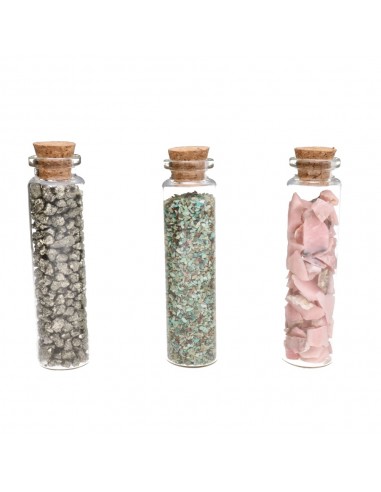 Glass Flask with Pyrite Chips