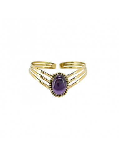 Bronze Bracelet with Amethyst -28.2-