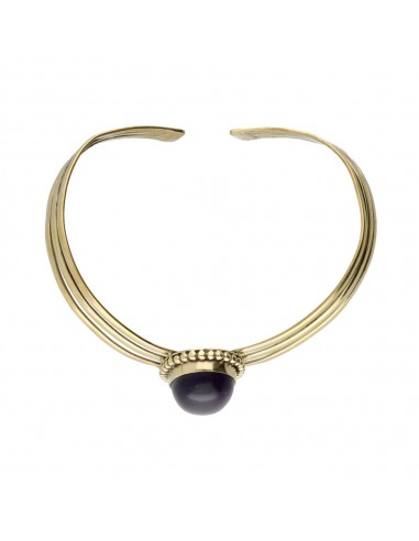 Bracelet en bronze avec améthyste -28.2-