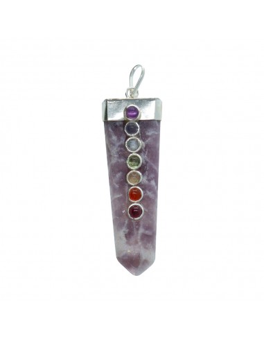 Flat Point Pendant Mica Lepidolite...