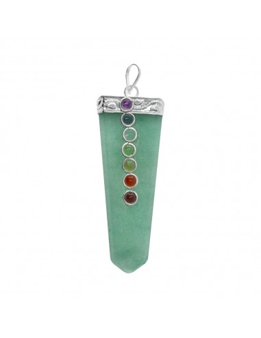 Green Quartz Flat Point Pendant with...