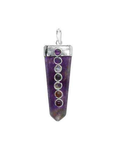 Silver Plated Amethyst Flat Point...