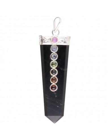 Obsidian Flat Point Pendant with...