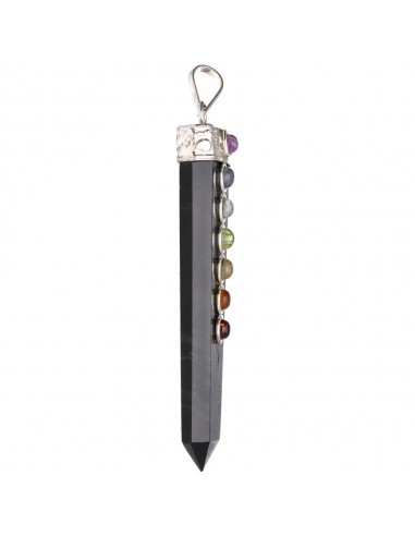 Obsidian Flat Point Pendant with...