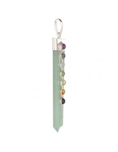 Green Quartz Flat Point Pendant with...