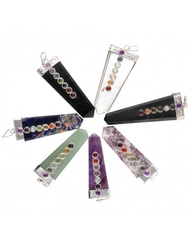 Silver Plated Flat Point with Chakras...