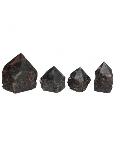 Semi-polished Black Tourmaline Tips