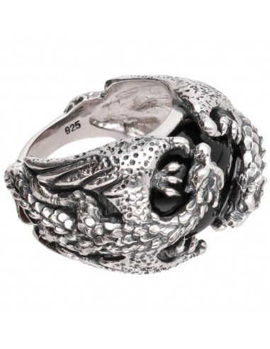 Dragons Ring with Onyx in Sterling...
