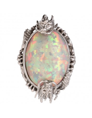 Dragon Skin Opal Ring in 925 Sterling...