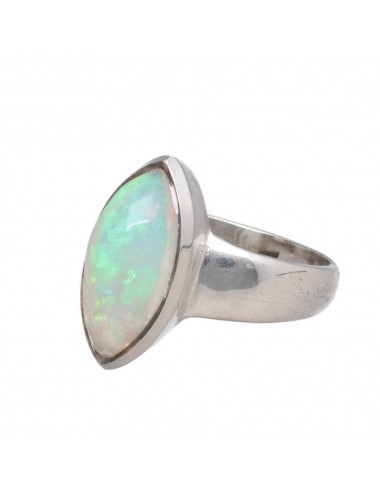 925 Sterling Silver Opal Ring (42M)