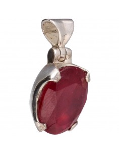 Faceted Ruby Pendant in 925... 2