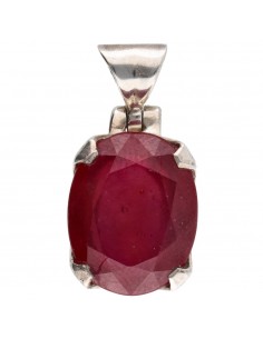 Faceted Ruby Pendant in 925...