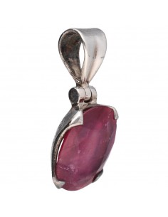 Faceted Ruby Pendant in 925... 2