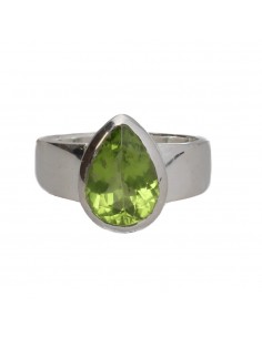 Peridot Drop Ring in 925...