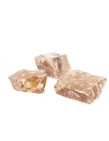 Calcite brute dorée de couleur miel