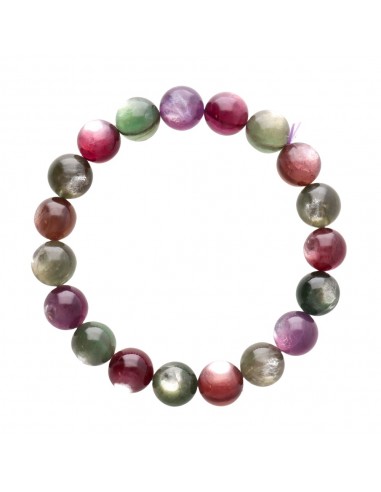 Bracelet de lépidolite multicolore...