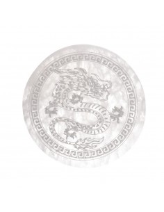Circular Dragon Selenite Plate