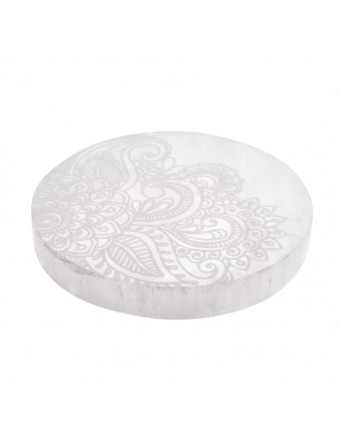Placa circular de flores de selenite