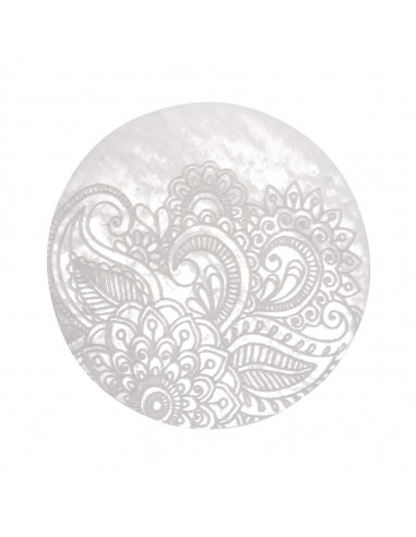 Placa Circular de Selenita Flores