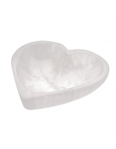 Large Selenite Heart Bowl