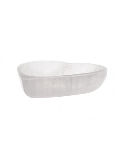 Large Selenite Heart Bowl