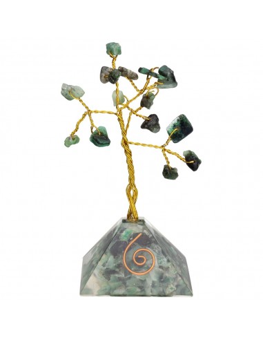 Árbol de Esmeralda con Base de Orgonita