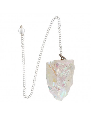 Rough White Aqua Aura Quartz Pendulum...