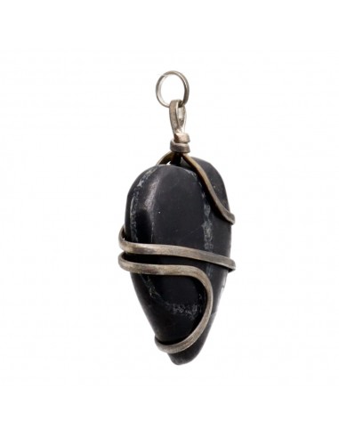 Pingente Coração de Shungite com...