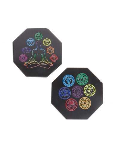 Placa hexagonal de obsidiana com...