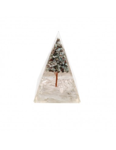 Sélénite Orgonite Pyramide en résine...