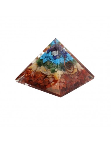 Chakra Orgonite Pyramid 5x5cm