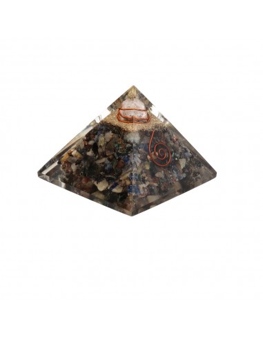 Pyramide d'Orgonite en Résine Saphir...