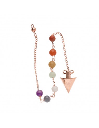 Pêndulo Cónico de Cobre com Chakras...