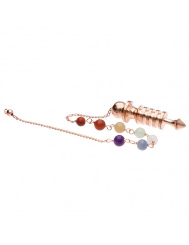 Péndulo Isis de Cobre con Chakras...