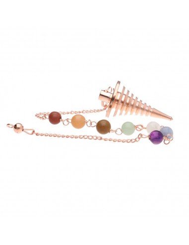 Pêndulo Cónico de Cobre com Chakras...