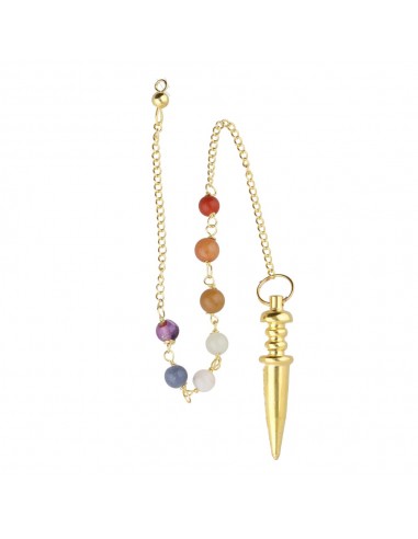 Péndulo Punta de Bronce con Chakras...
