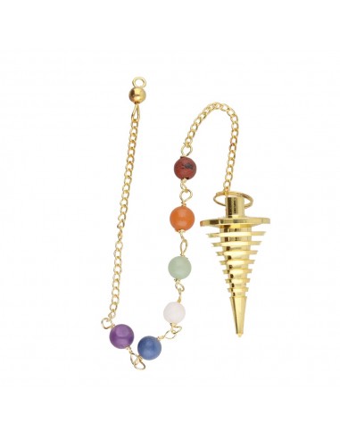 Péndulo Cónico de Bronce con Chakras...