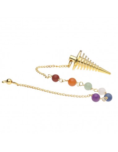 Pêndulo Cónico de Bronze com Chakras...