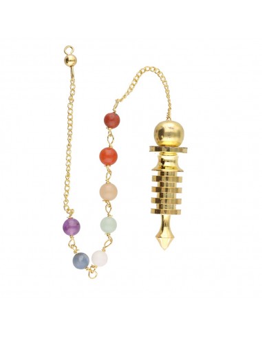 Pendule Isis en bronze avec chakras...
