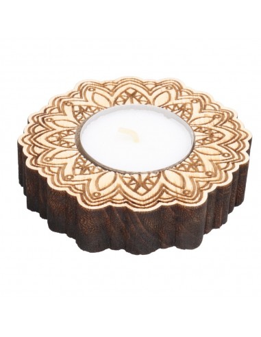Suporte de vela Mandala de flores