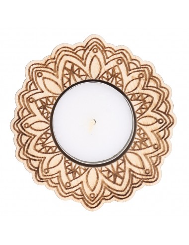 Bougeoir Mandala à fleurs