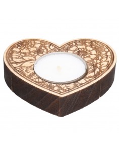 Flowers Heart Candle Holder