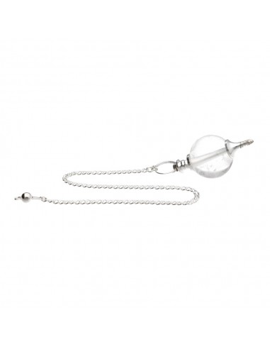 Pendule en quartz blanc plaqué argent...