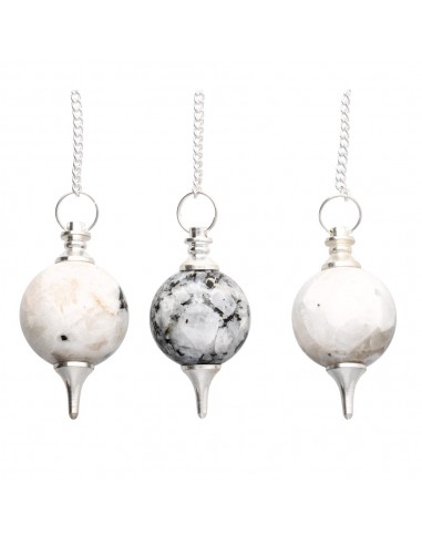 Pendule en pierre de lune plaquée...