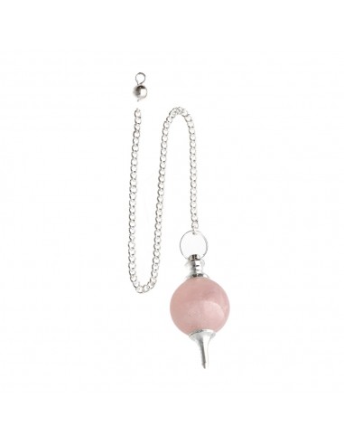 Pêndulo de Quartzo Rosa Mermet com...