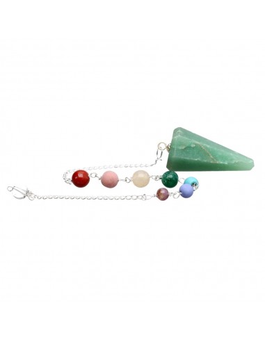 Pendule à facettes en quartz vert...