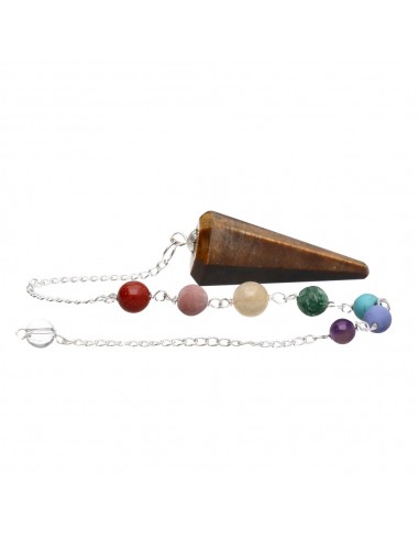 Tiger Eye Faceted Pendulum with...