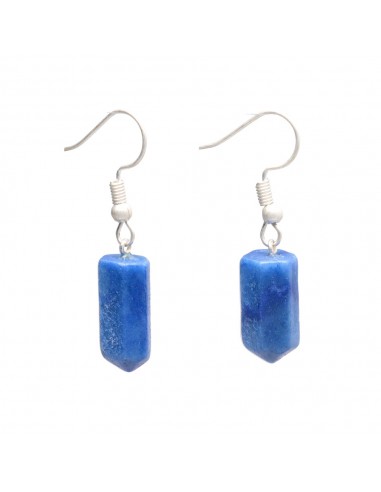 Silver Plated Blue Quartz Dyed Earrings