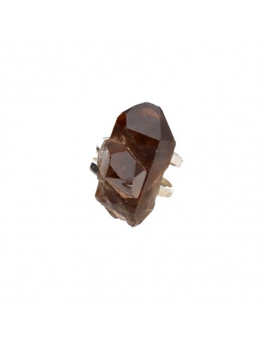 Bague Druse en quartz brut plaqué argent