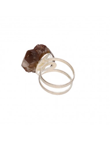 Rough Quartz Druse Ring in Silver...